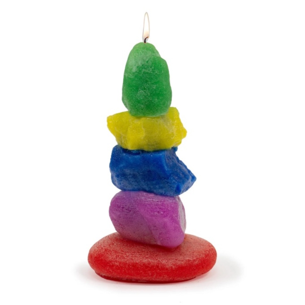 Candle Unscented Inspired by Artist Ugo‎ Rondinone Colorful Art